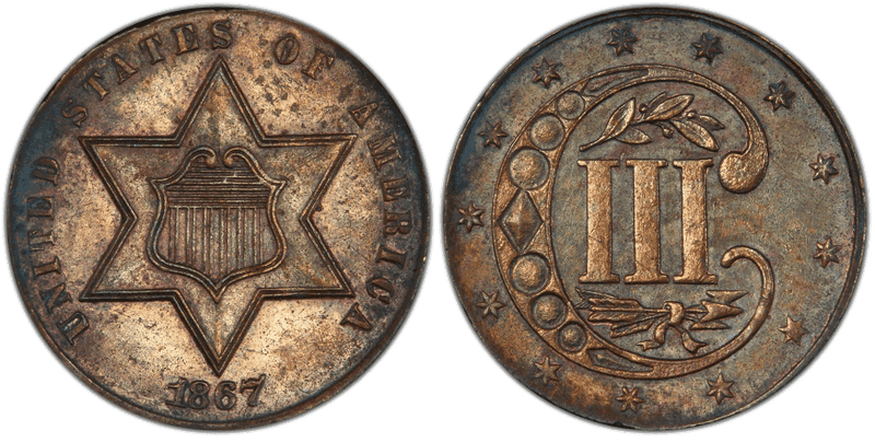1867 Proof Three Cent Pattern - J-560