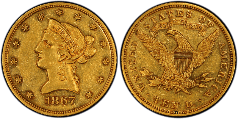 1867 Liberty Head Eagle