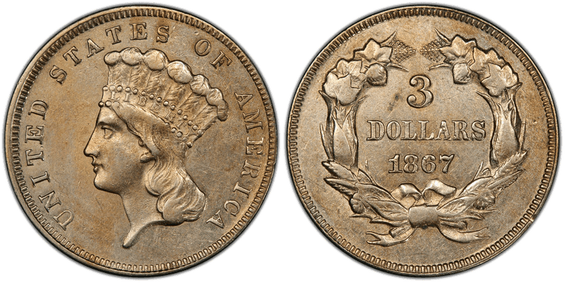 1867 Proof Three Dollar Pattern - J-597