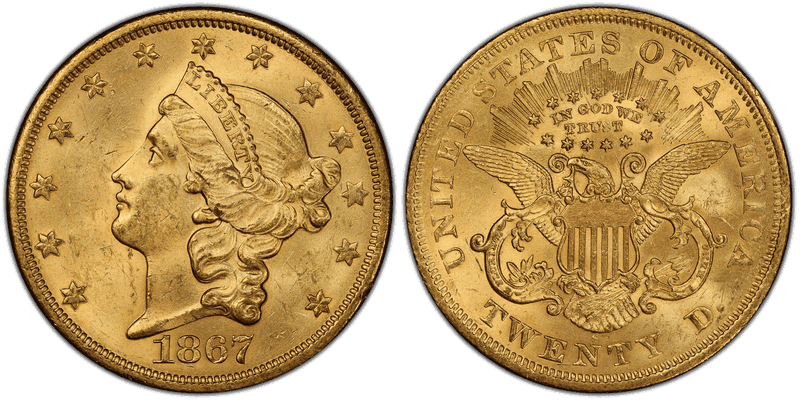 1867 Liberty Head Double Eagle