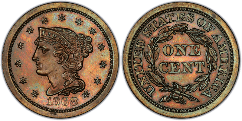 1868 Proof Cent Pattern - J-611