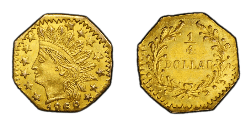 1868 Gold Quarter - BG-799S