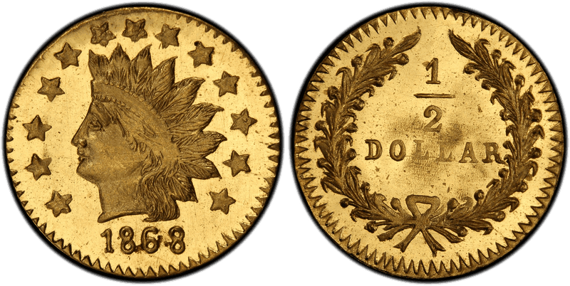 1868 Gold Half Dollar - BG-1074