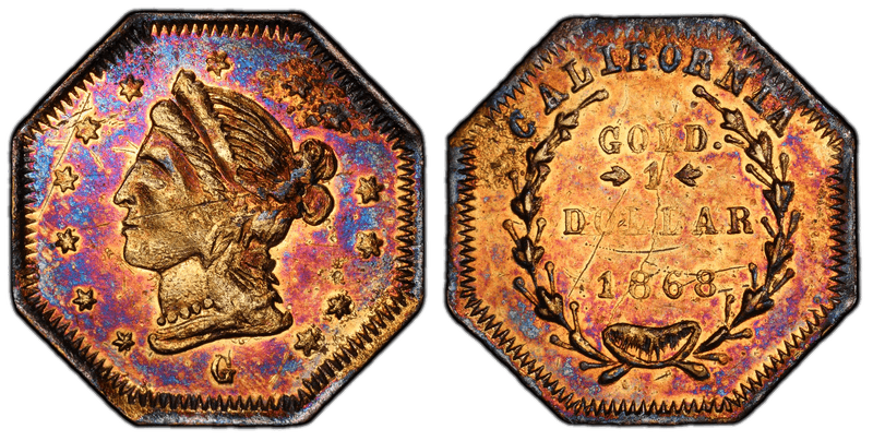 1868 Gold Dollar - BG-1105