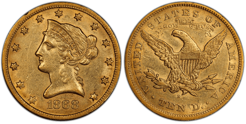 1868 Liberty Head Eagle