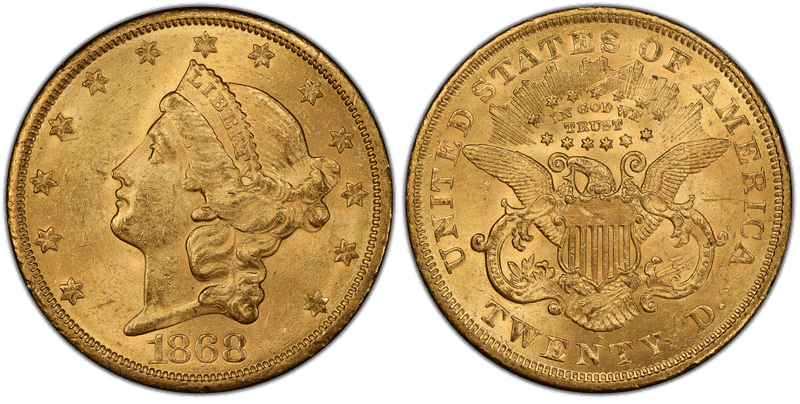 1868 Liberty Head Double Eagle