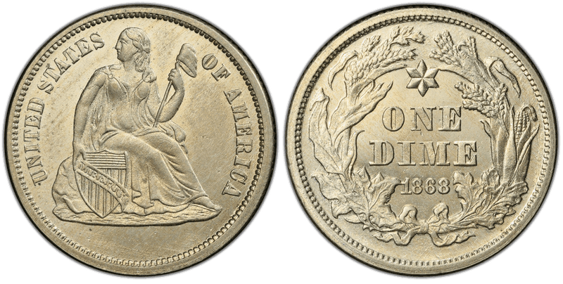 1868 Dime Patterns