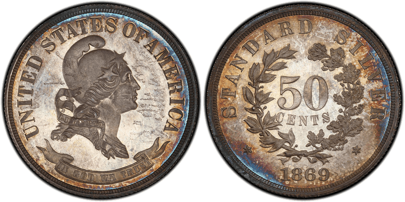 1869 Half Dollar Patterns