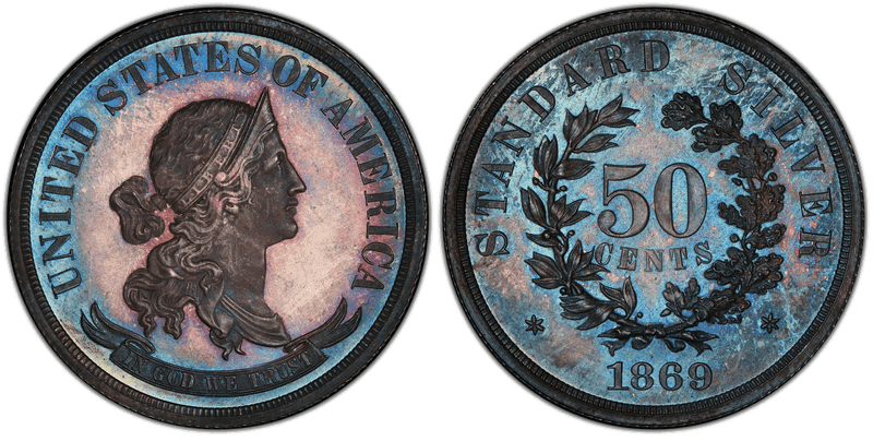 1869 Proof Half Dollar Pattern - J-748