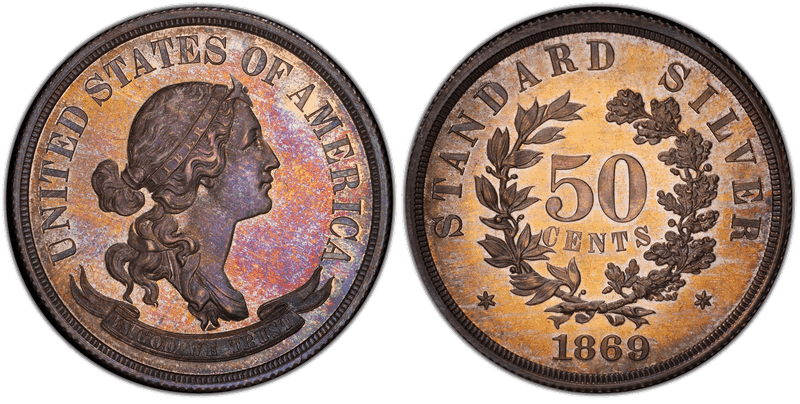 1869 Proof Half Dollar Pattern - J-754