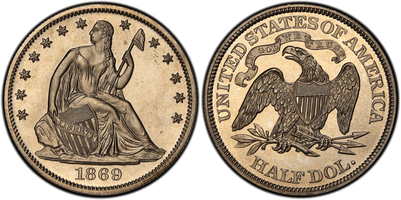 1869 Proof Half Dollar Pattern - J-762