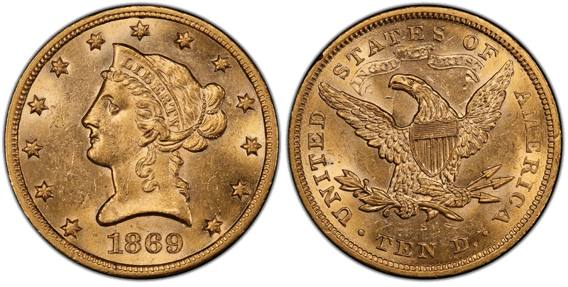 1869 (S) Liberty Head Eagle