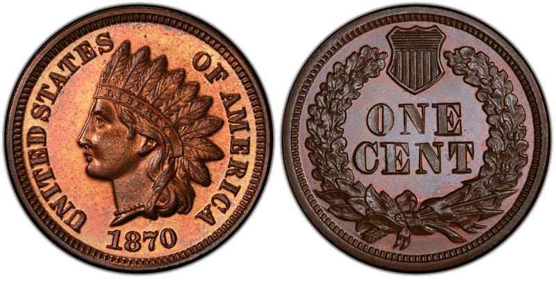 1870 Indian Head Cent Base