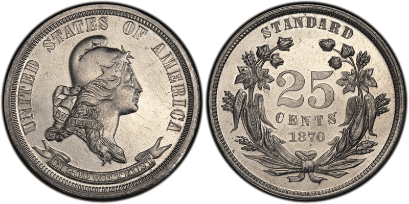 1870 Proof Quarter Pattern - J-893