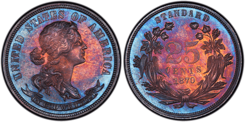 1870 Proof Quarter Pattern - J-901