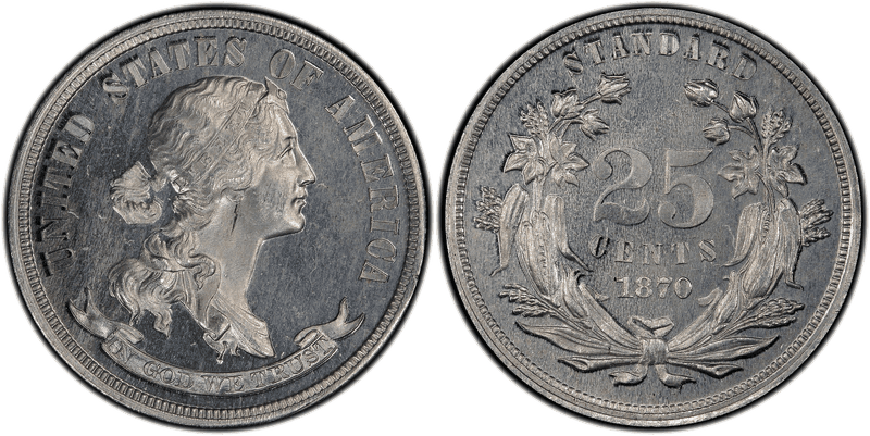 1870 Proof Quarter Pattern - J-905