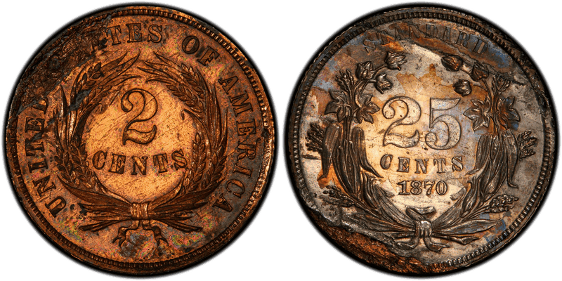 1870 Proof Two Cent Pattern - J-793a, /25C