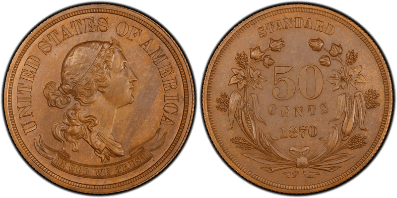 1870 Proof Half Dollar Pattern - J-959