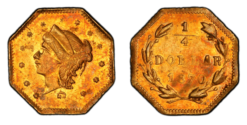 1870 Gold Quarter - BG-753