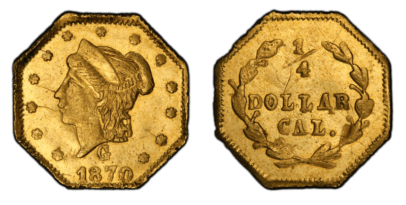 1870 Gold Quarter - BG-756