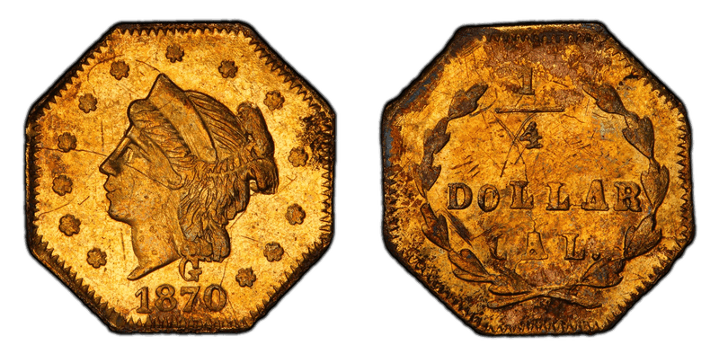 1870 Gold Quarter - BG-758