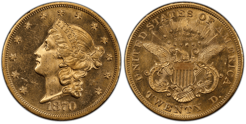 1870 (S) Liberty Head Double Eagle