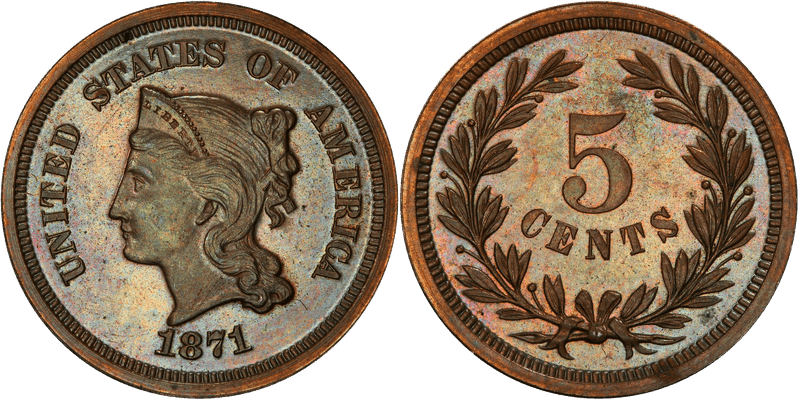 1871 Proof Nickel Pattern - J-1054