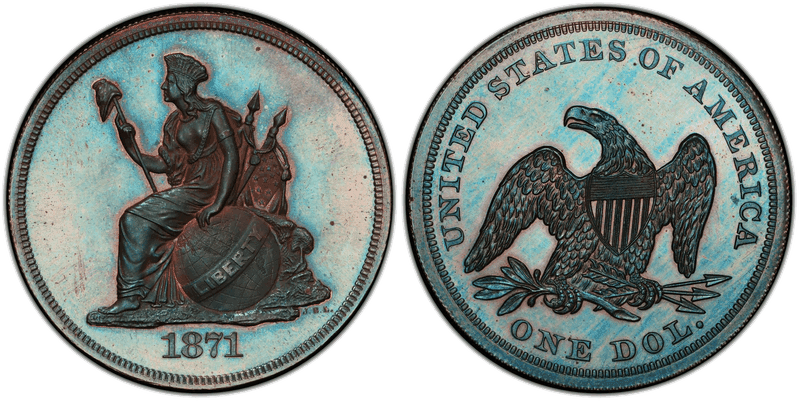 1871 Proof Dollar Pattern - J-1132