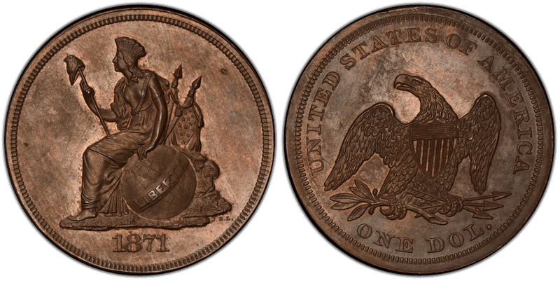 1871 Proof Dollar Pattern - J-1132a