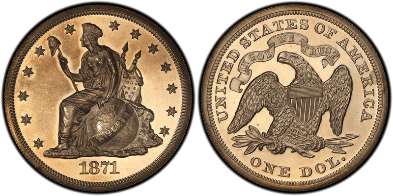 1871 Proof Dollar Pattern - J-1138a