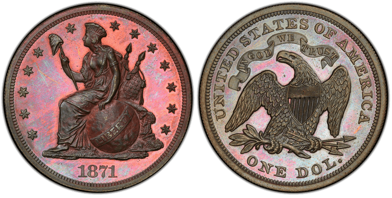 1871 Proof Dollar Pattern - J-1147