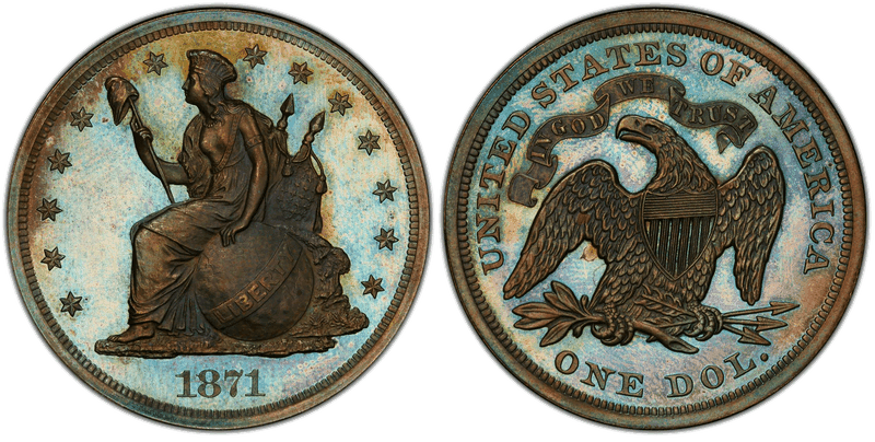 1871 Proof Dollar Pattern - J-1148