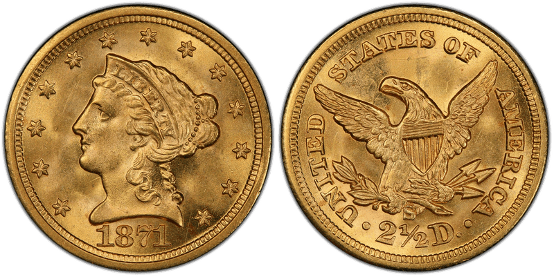 1871 (S) Liberty Head Quarter Eagle