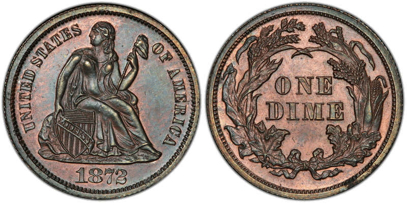 1872 Dime Patterns