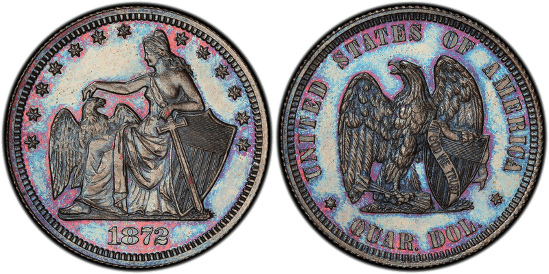 1872 Proof Quarter Pattern - J-1196