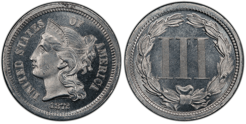 1872 Proof Three Cent Pattern - J-1186