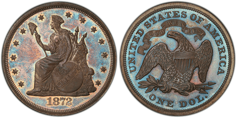 1872 Proof Dollar Pattern - J-1209