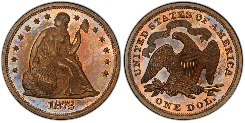 1872 Proof Dollar Pattern - J-1210