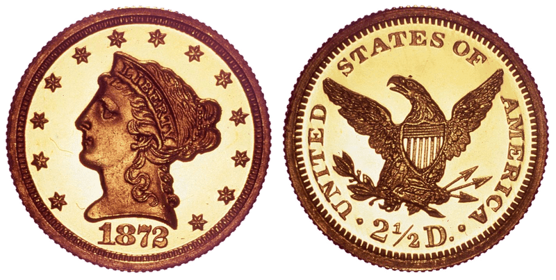 1872 Liberty Head Quarter Eagle