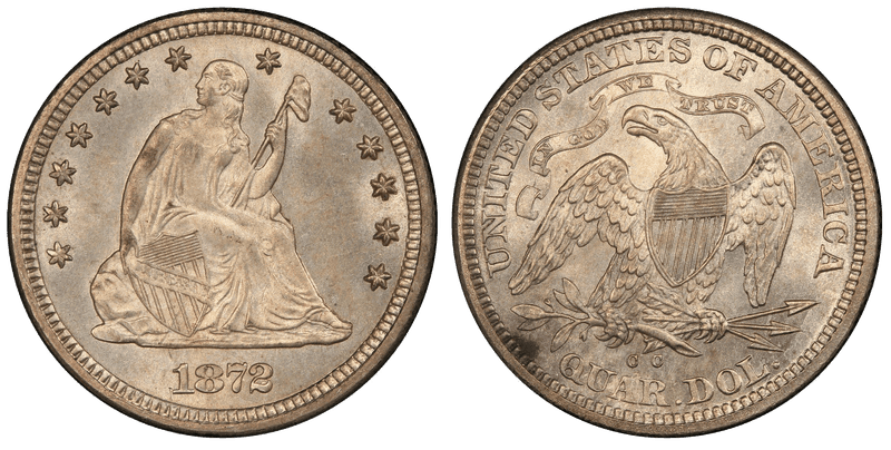 1872 Seated Liberty Quarter