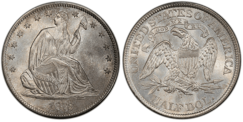 1872 (S) Seated Liberty Half Dollar