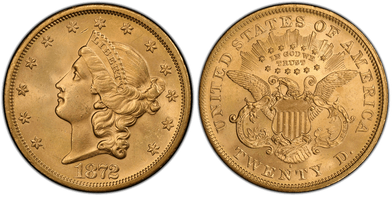 1872 (S) Liberty Head Double Eagle