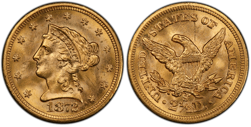 1872 (S) Liberty Head Quarter Eagle
