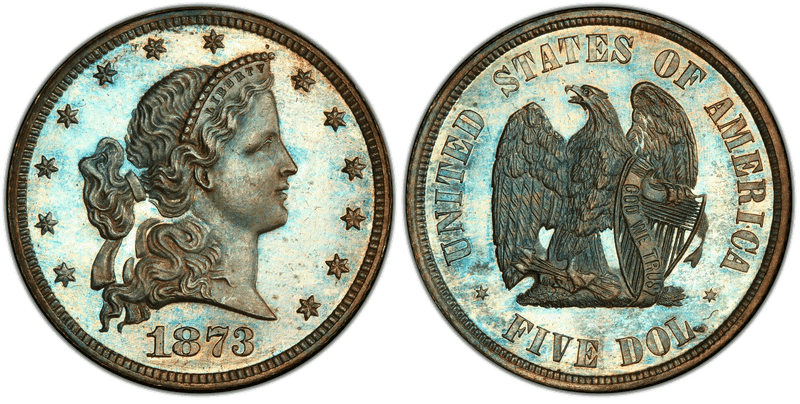 1873 Proof Half Eagle Pattern - J-1338