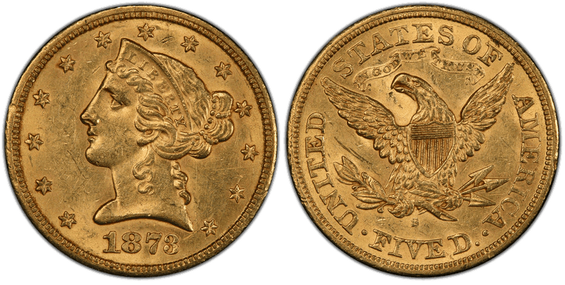 1873 (S) Liberty Head Half Eagle