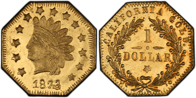 1873/2 Gold Dollar - BG-1122