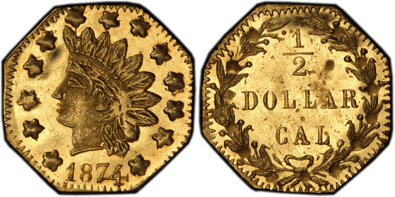 1874 Gold Half Dollar - BG-944A