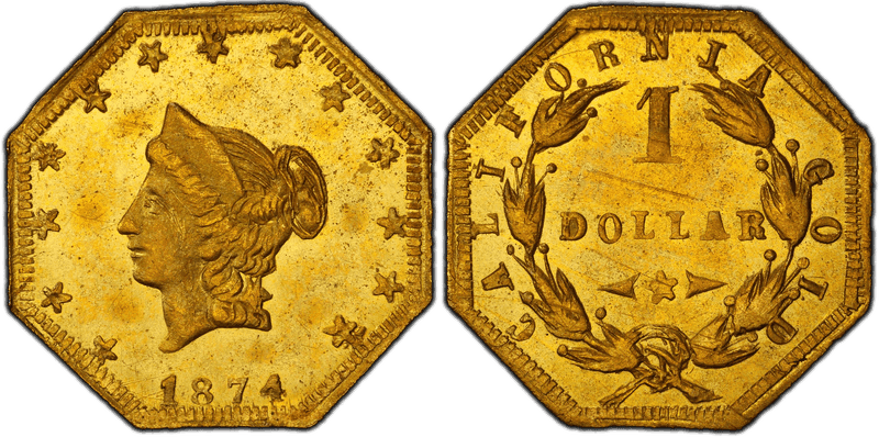 1874 Gold Dollar - BG-1110