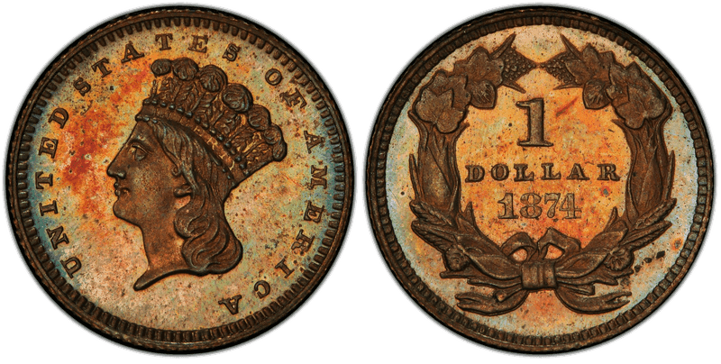 1874 Proof Dollar Pattern - J-1365
