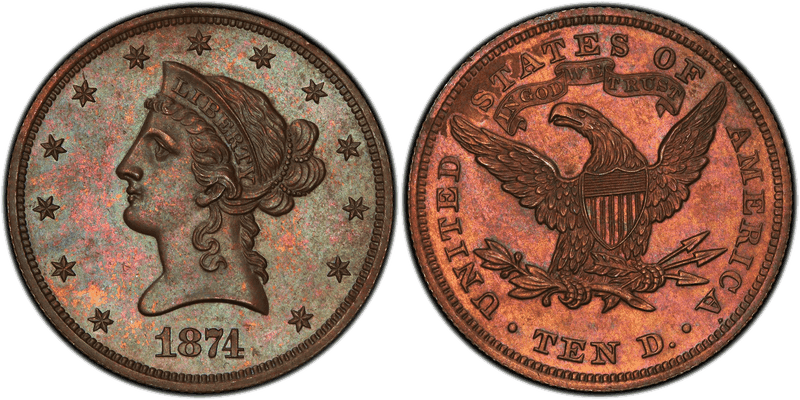 1874 Proof Eagle Pattern - J-1379
